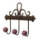 Cherry White Strip Ceramic Iron Hooks